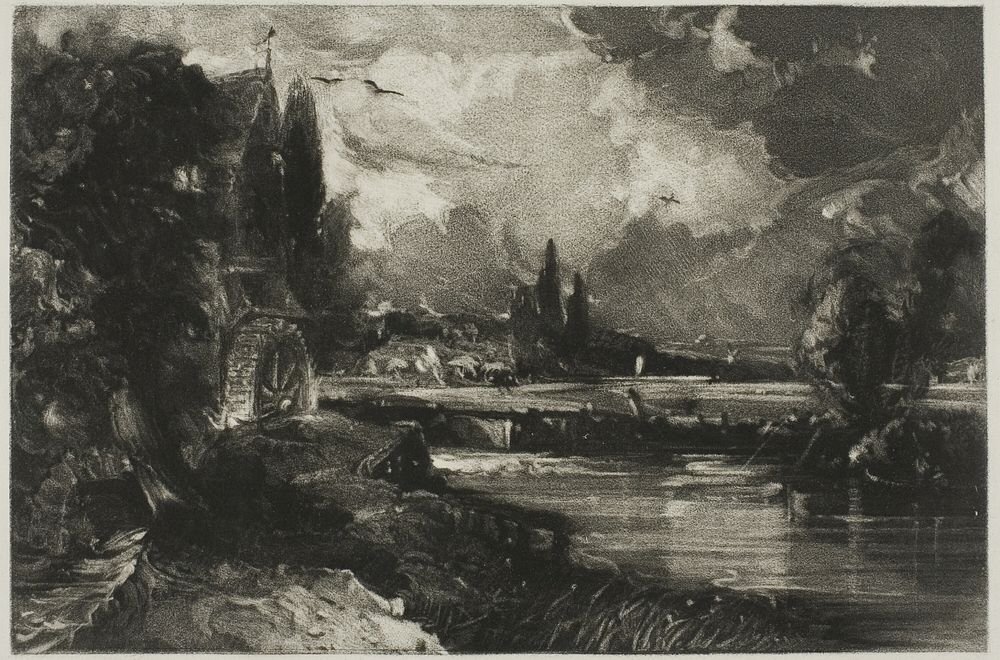 A Mill, from English Landscape by David Lucas