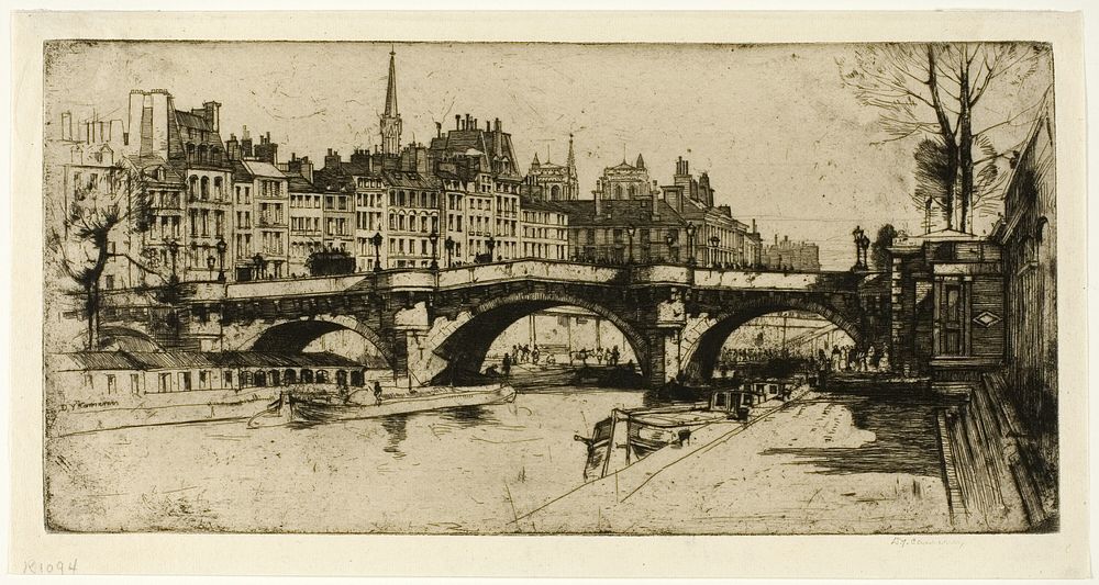 Pont Neuf, plate one from the Paris Set by David Young Cameron