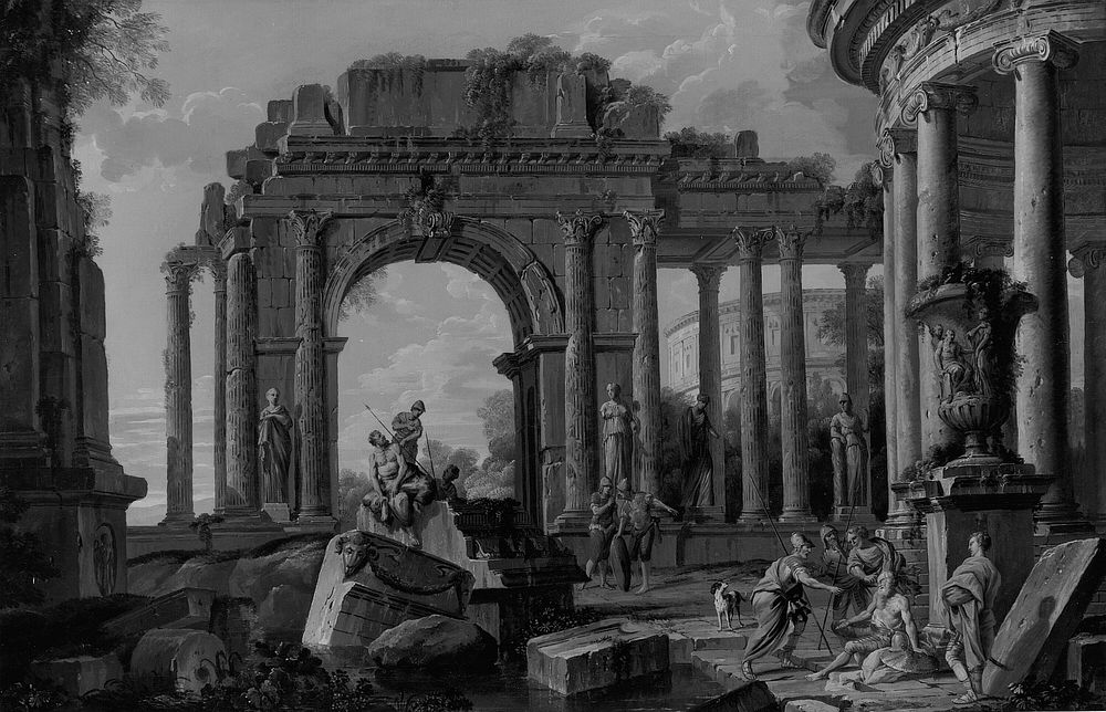 Architectural Landscape with Belisarius Receiving Alms