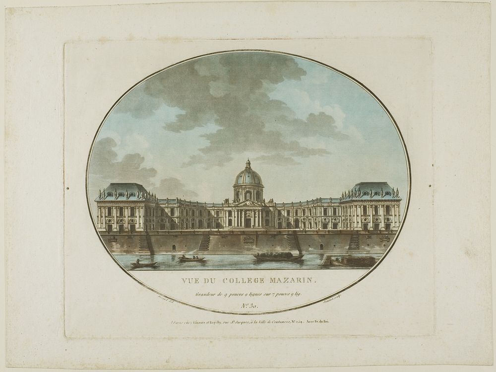 View of Mazarin College by Jean François Janinet