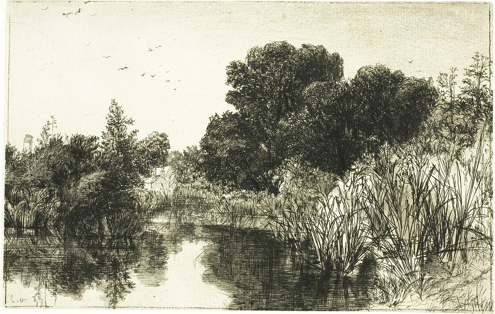 Shere Mill Pond, No. II (large plate) by Francis Seymour Haden