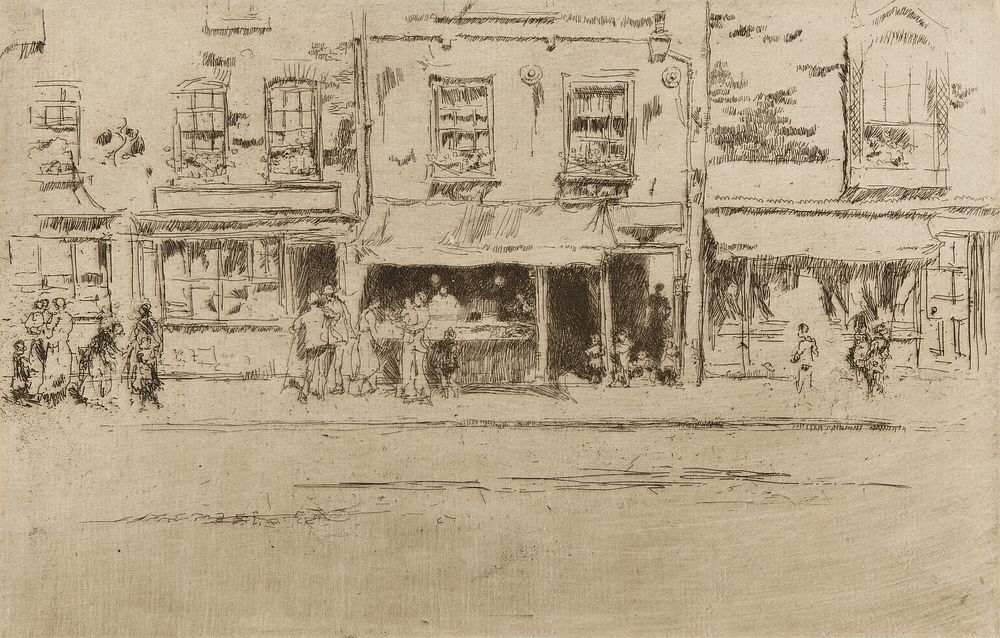 Fish Shop, Chelsea by James McNeill Whistler
