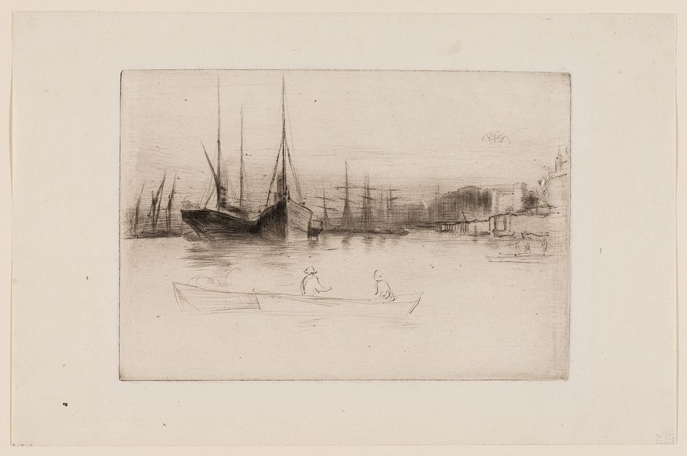 Steamboats off the Tower by James McNeill Whistler