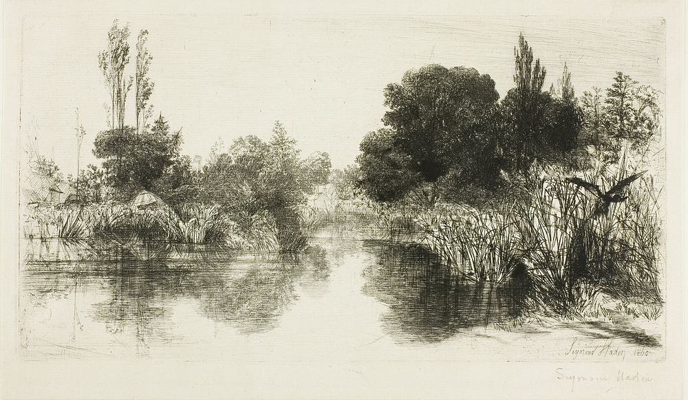 Shere Mill Pond, No. II (large plate) by Francis Seymour Haden
