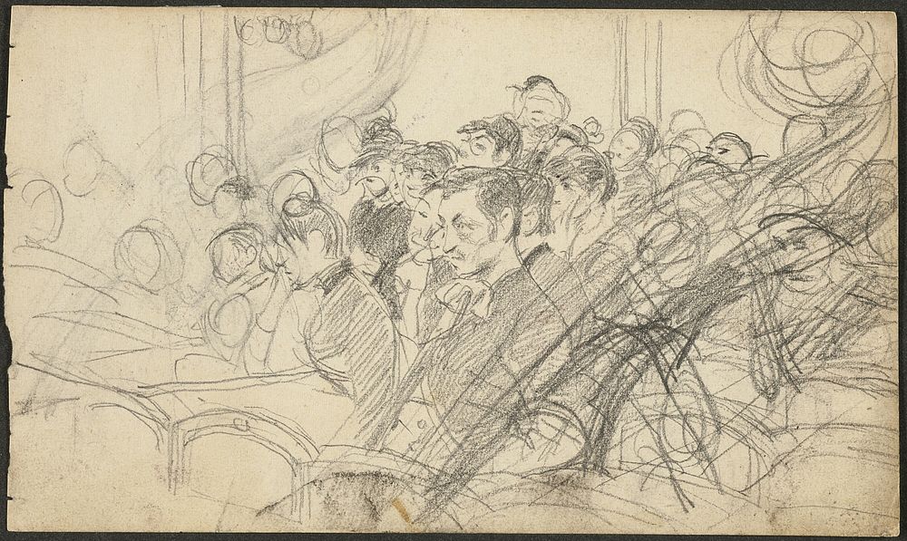 Audience at a Parisian Theatre I by Giovanni Boldini
