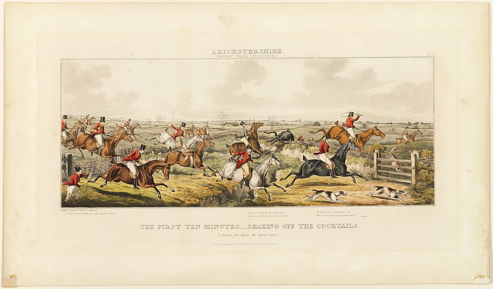 The First Ten Minutes, plate two from The Leicestershire Hunt by John Dean Paul