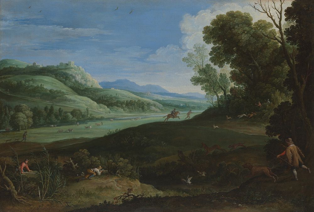 Landscape with Hunters by Paul Bril