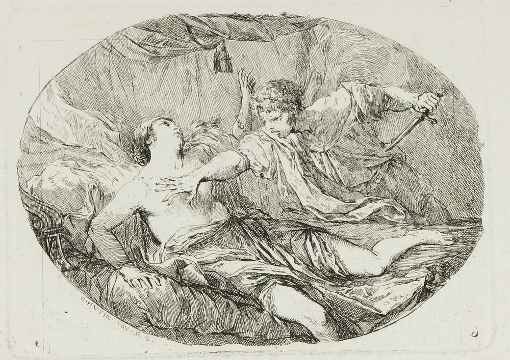 Tarquin and Lucretia by Hutin, Charles François