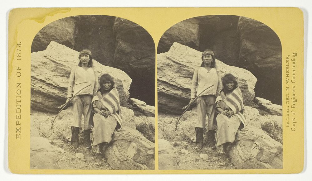 Navajo Brave and his Mother. The Navajo were formerly a warlike tribe until subdued by U.S. Troops, in 1859-60. Many of them…