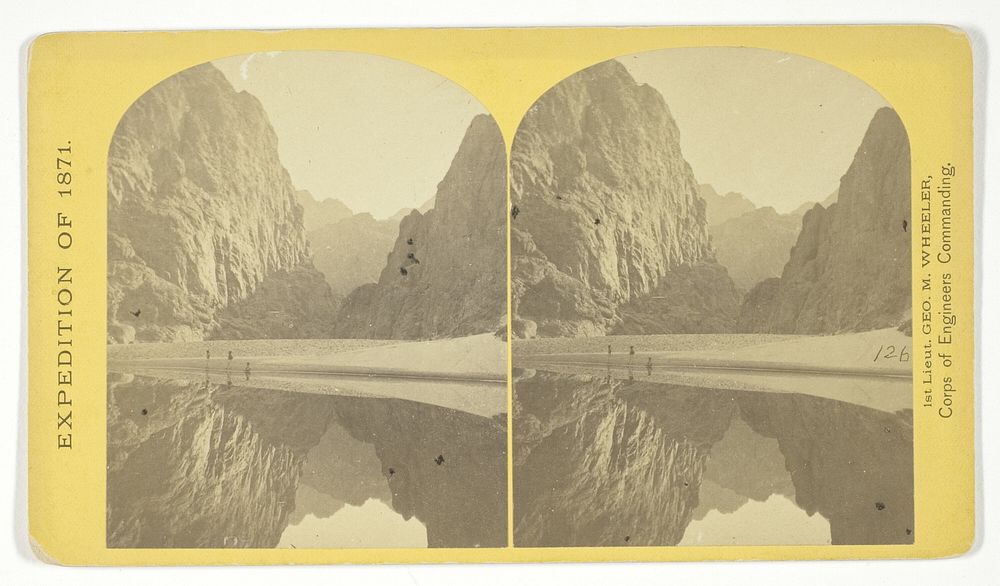 View down Black Cañon, from Mirror Bar. The walls repeated by reflection, No. 3 from the series "Geographical Explorations…