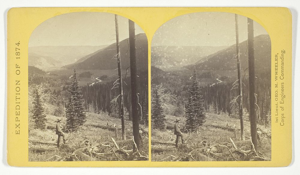 Cañon, Valley of the Conejos River, looking south from vicinity of "Lost Lakes", No. 36 from the series "Geographical…