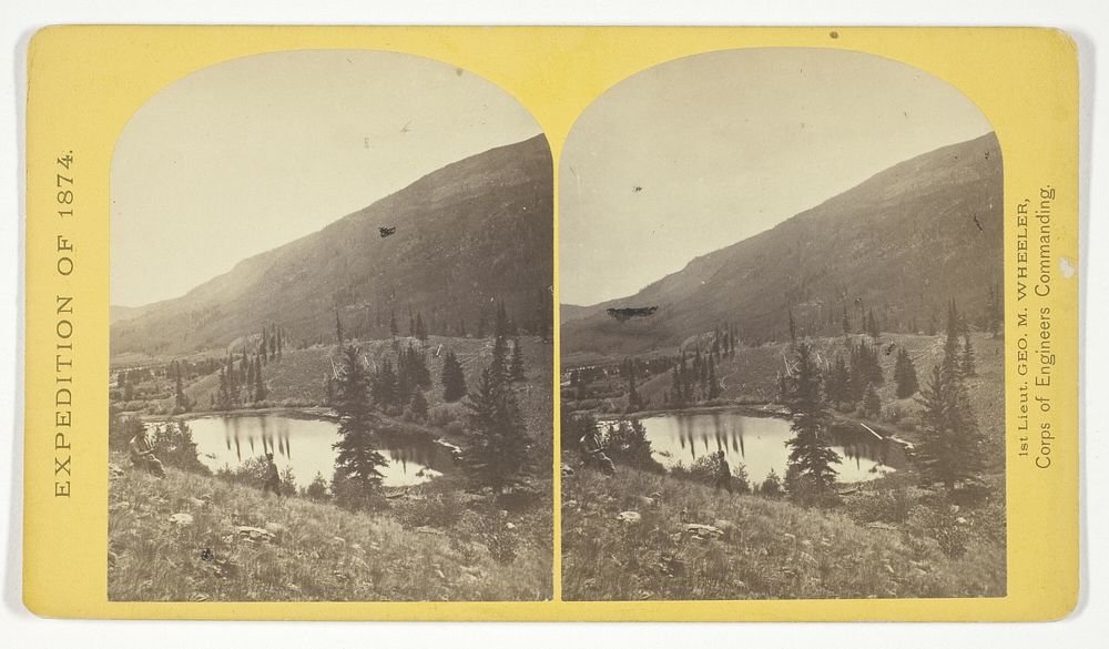 Beaver Lake, Conejos Cañon, Colorado, 9.000 feet above sea-level, and 30 miles from mouth of Cañon, No. 35 from the series…