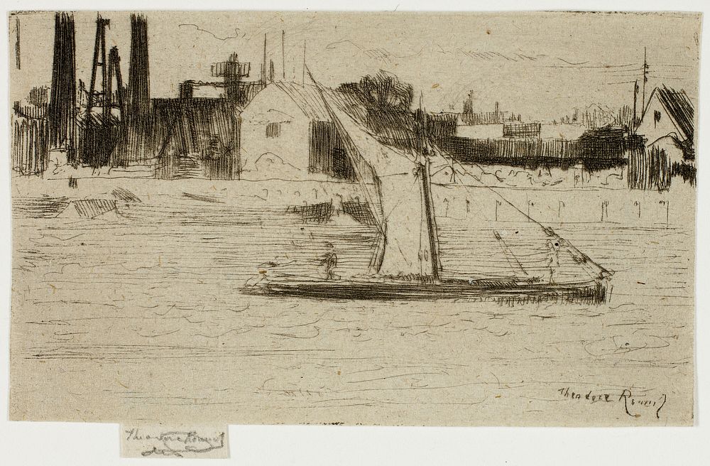The Little Barge, Chelsea by Theodore Roussel