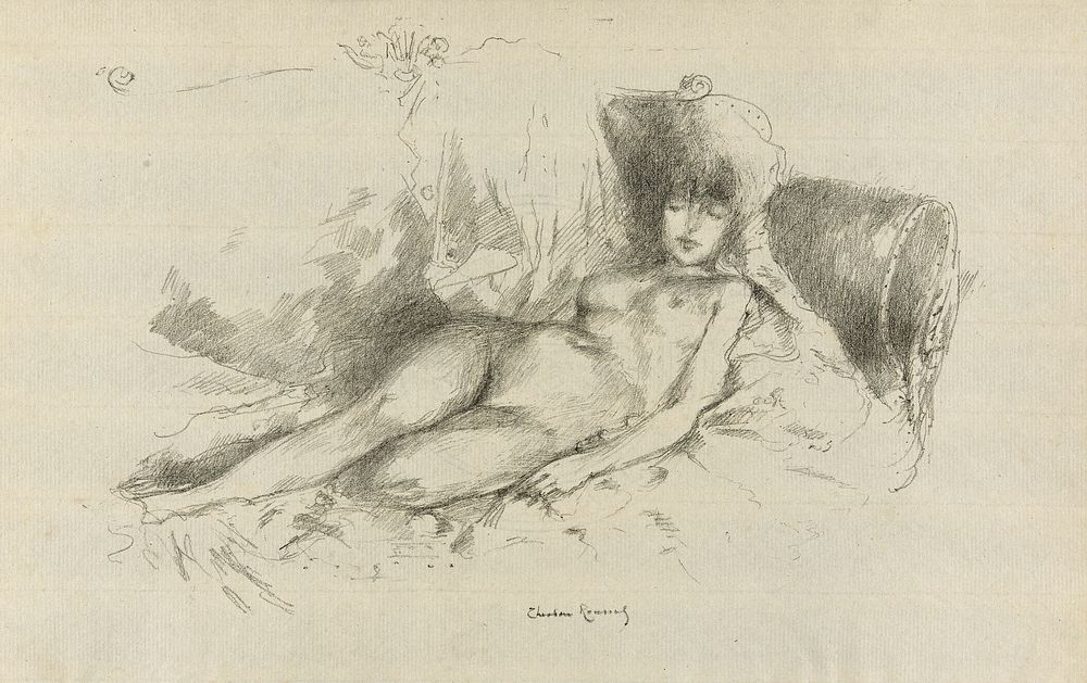 Study from the Nude, Woman Asleep by Theodore Roussel