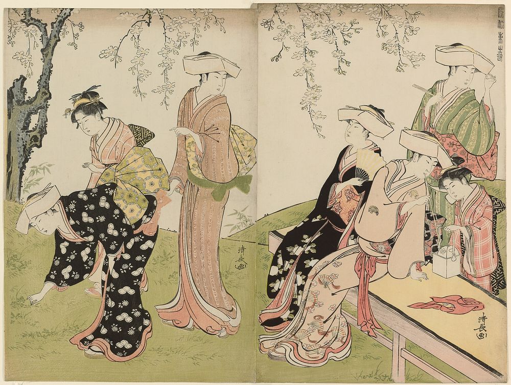 An Outing in Spring, from the series A Brocade of Eastern Manners (Fuzoku azuma no nishiki) by Torii Kiyonaga