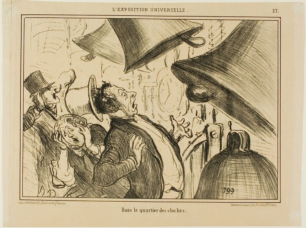 In the bell section, plate 27 from L'exposition Universelle by Honoré-Victorin Daumier