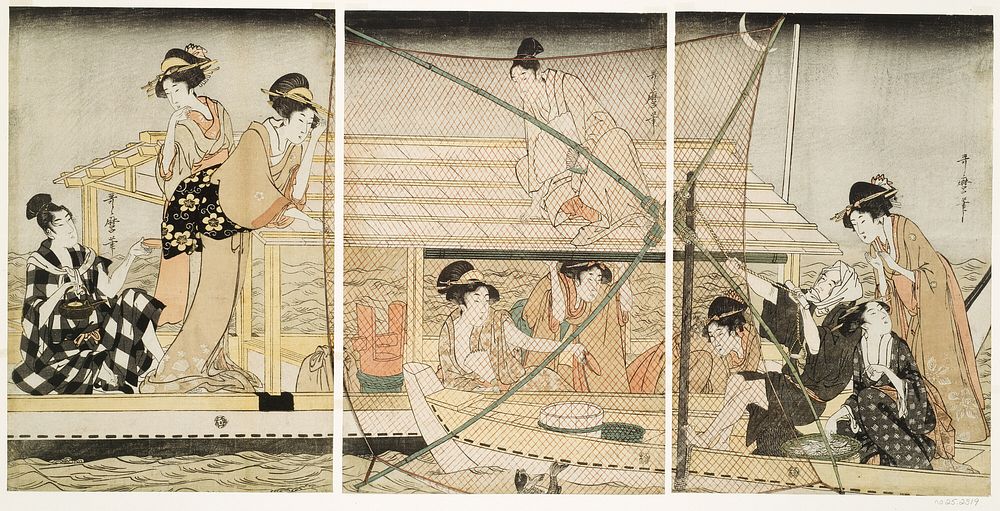 The Scoop-Net by Kitagawa Utamaro