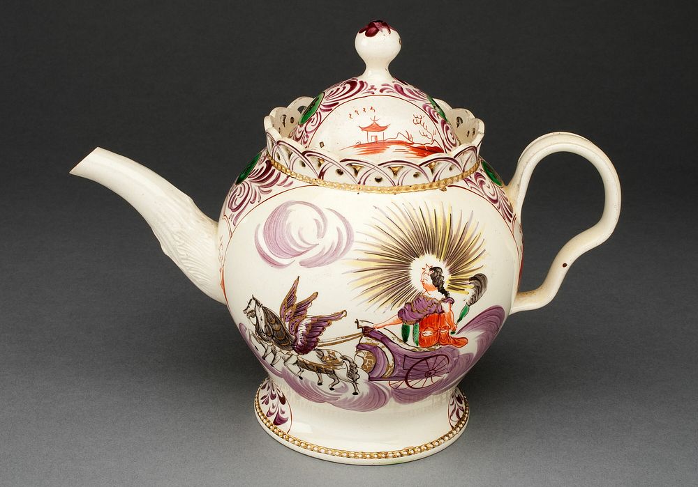 Teapot Depicting Aurora in a Chariot