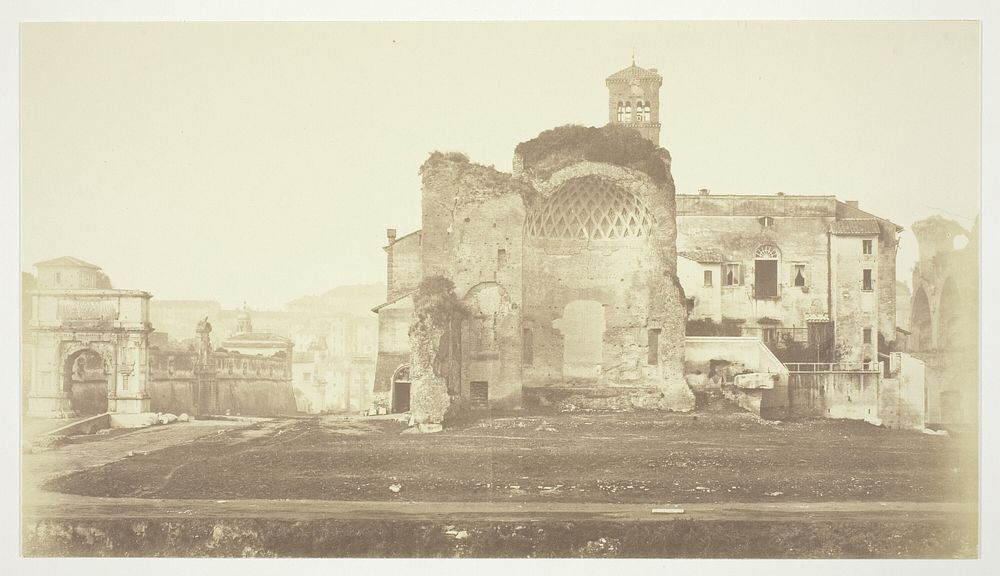 Untitled (Temple of Venus and Rome, Triumphal Arch and other ruins in Forum) by Robert MacPherson