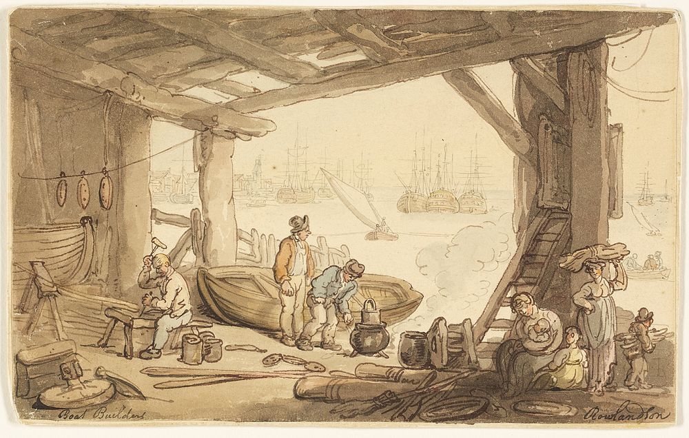 Boat Builders by Thomas Rowlandson