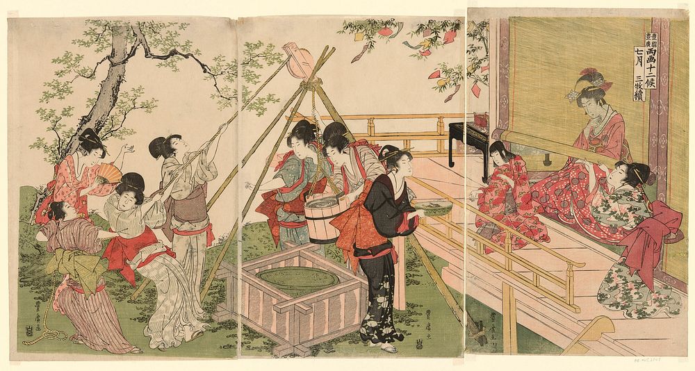 The Seventh Month, from the series The Twelve Months by Two Artists (Ryoga juni ko) by Utagawa Toyohiro