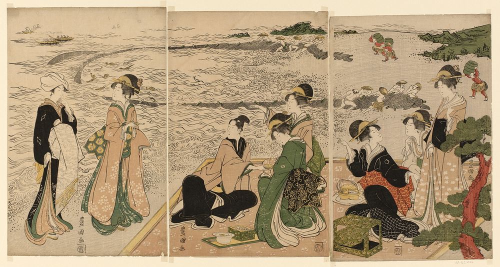 A seaside outing by Utagawa Toyokuni I