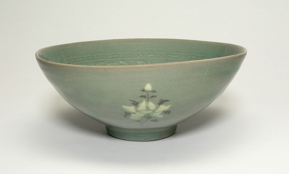 Bowl with Stylized Peonies