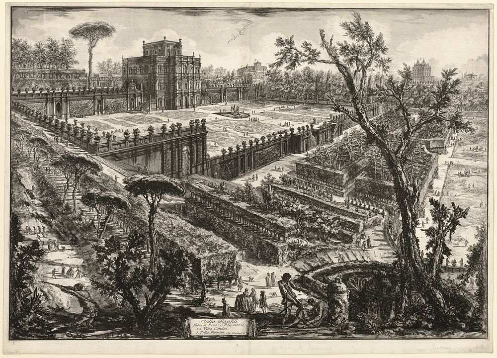 Villa Pamphili outside Porta S. Pancrazio, from Views of Rome by Giovanni Battista Piranesi