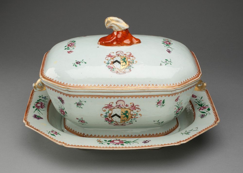 Covered Tureen and Stand with the Arms of French Impaling Sutton