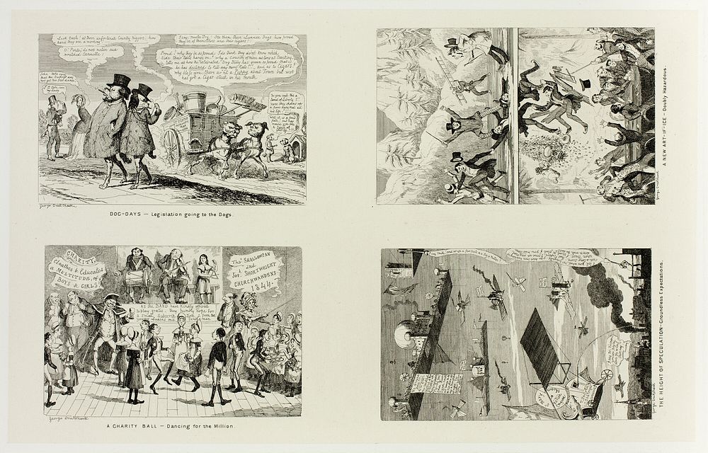 Dog Days - Legislation Going to the Dogs from George Cruikshank's Steel Etchings to The Comic Almanacks: 1835-1853 (top…