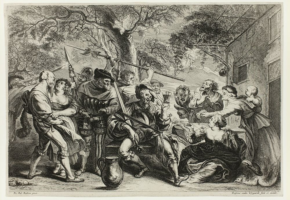 Soldiers and Peasants by Frans van den Wyngaerde