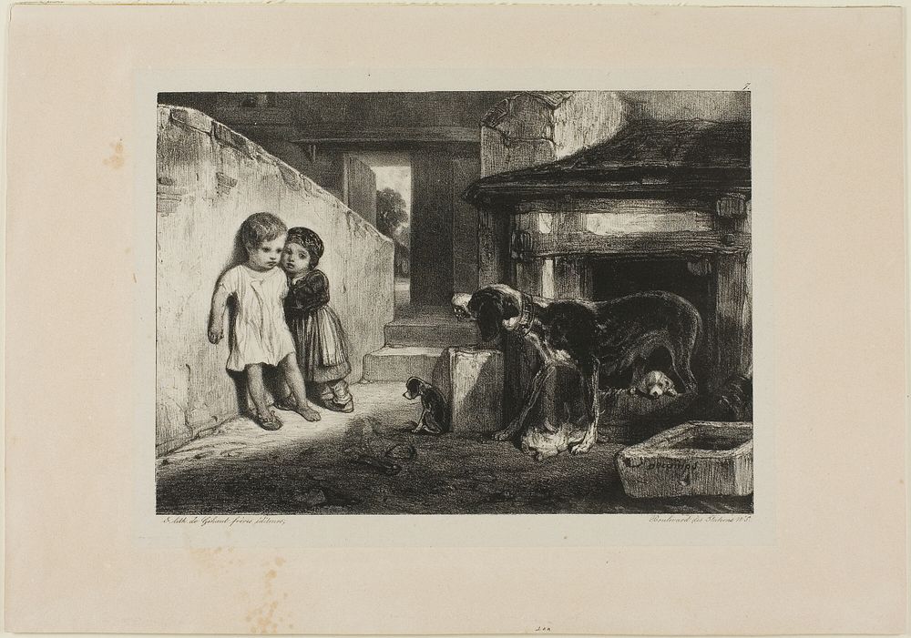 Children Frightened by a Dog by Alexandre Gabriel Decamps