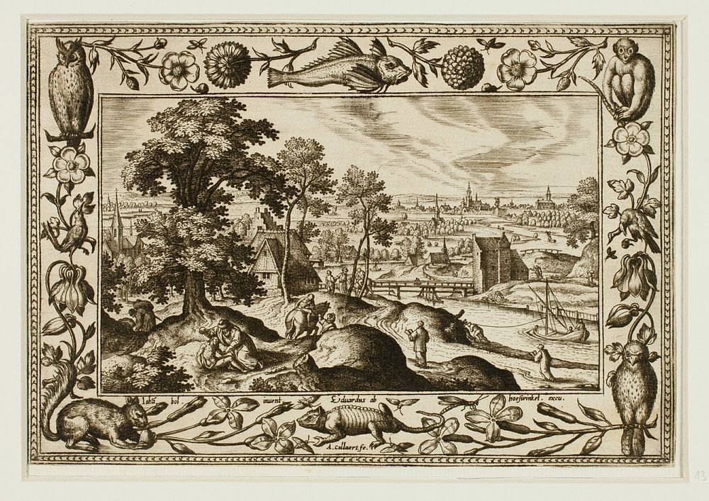 The Parable of the Good Samaritan, from Landscapes with Old and New Testament Scenes and Hunting Scenes by Adriaen Collaert…