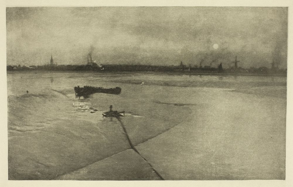The Last of the Ebb-Great Yarmouth from Breydon by Peter Henry Emerson