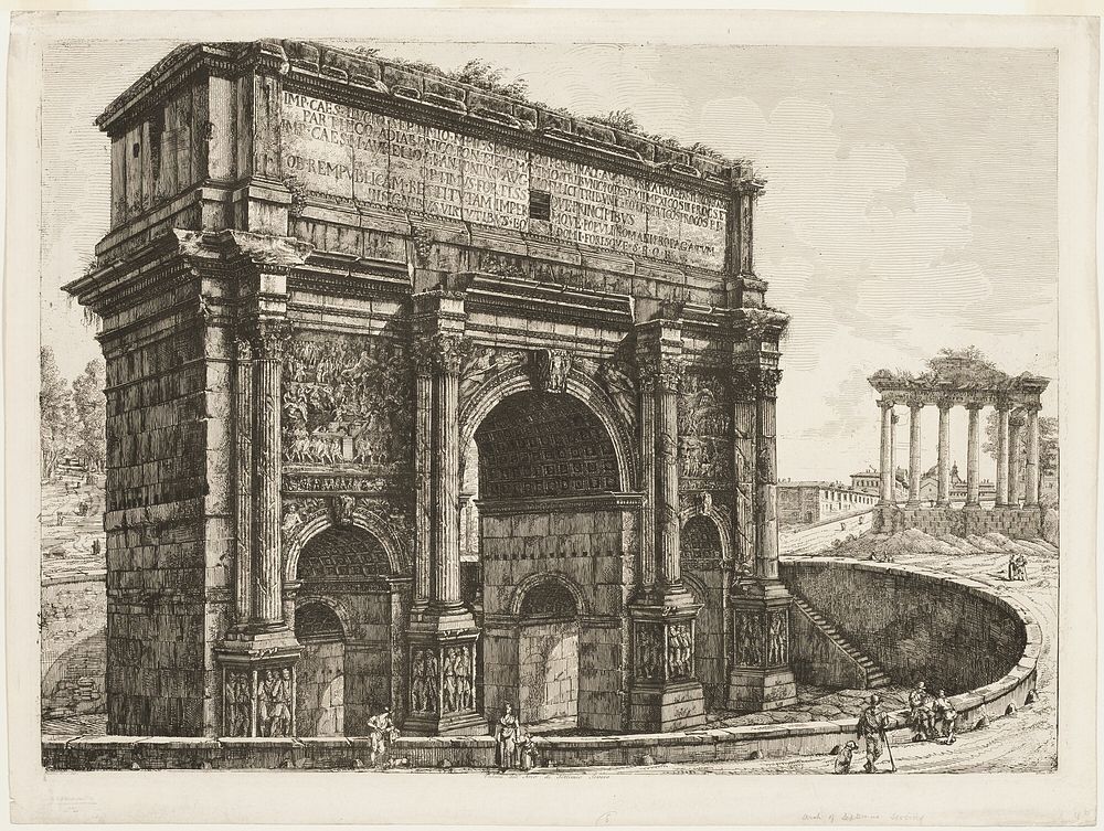 The Arch of Septimus Severus by Luigi Rossini