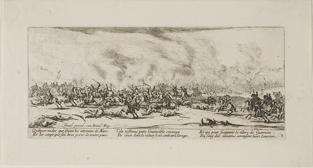 The Battle, plate three from The Miseries of War by Jacques Callot