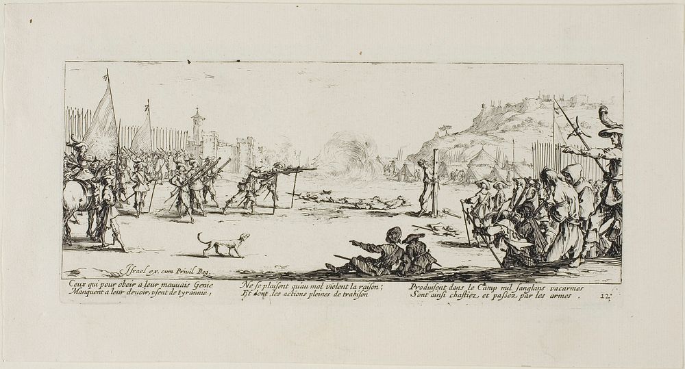 The Firing Squad, plate twelve from The Miseries of War by Jacques Callot