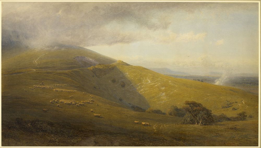 A View on the South Downs by Henry George Hine