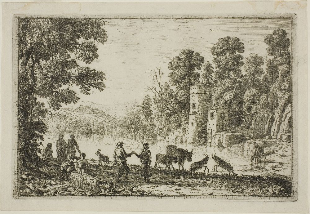 The Dance on the River Bank by Claude Lorrain