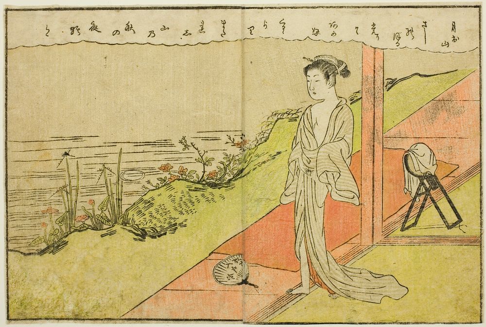 Double-page Illustration from Vol. 1 of "Picture Book of Spring Brocades (Ehon haru no nishiki)" by Suzuki Harunobu