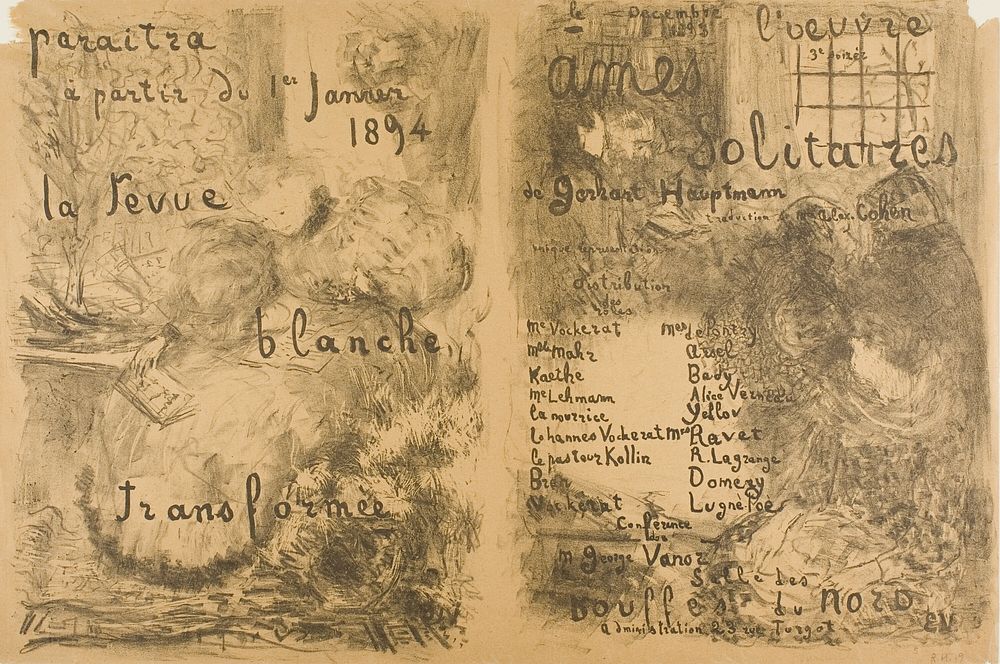 "La Revue Blanche" Transformed and Solitary Souls by Édouard Jean Vuillard