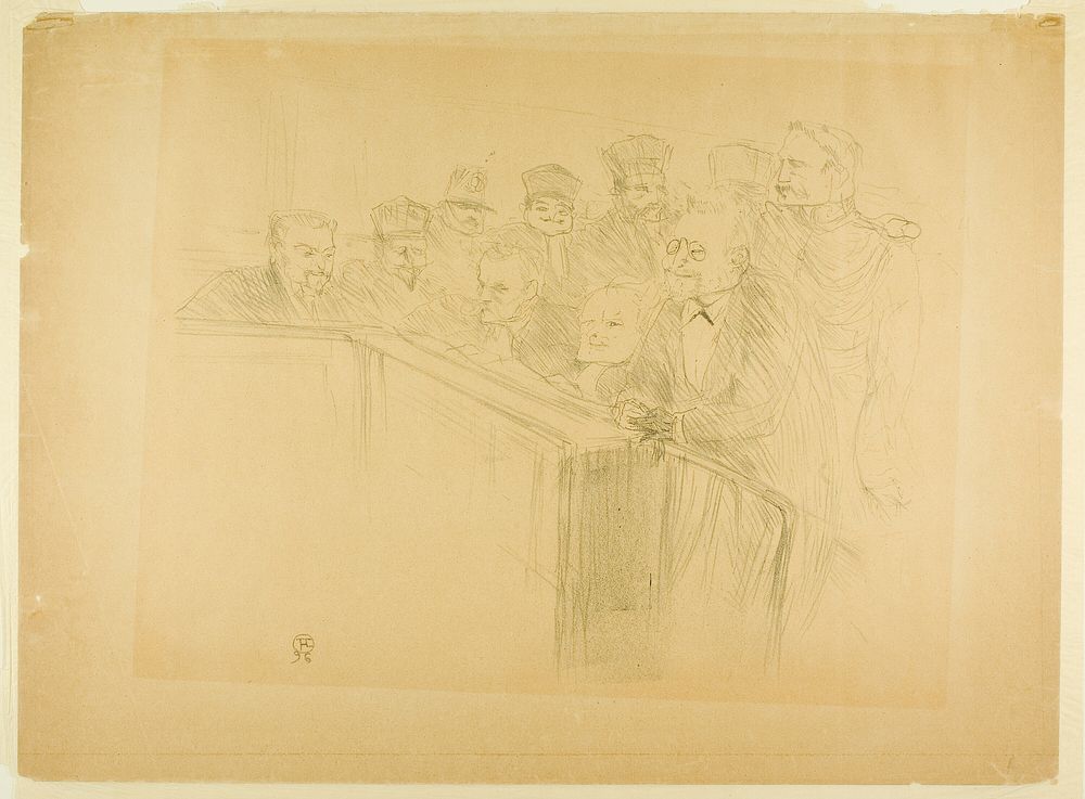 The Arton Trial (first plate) by Henri de Toulouse-Lautrec