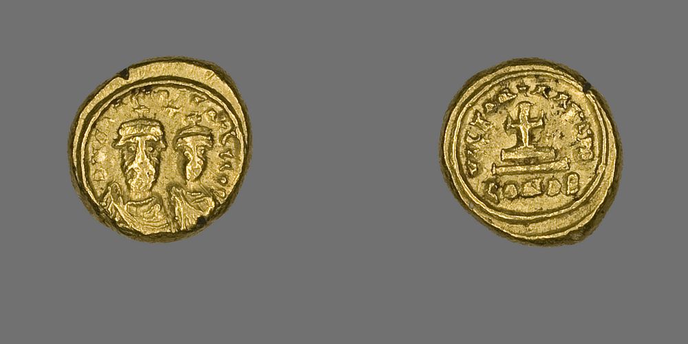 Solidus (Coin) of Constans II and Constantine IV by Byzantine