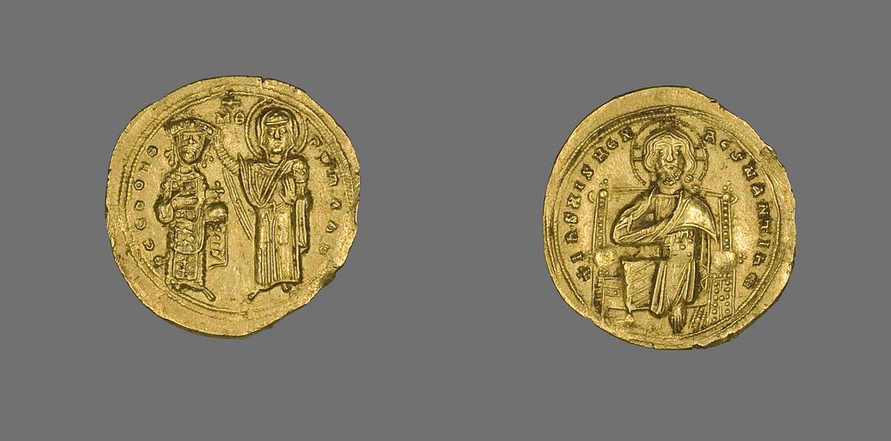 Histamenon (Coin) of Romanus III Argyrus with Christ Enthroned by Byzantine