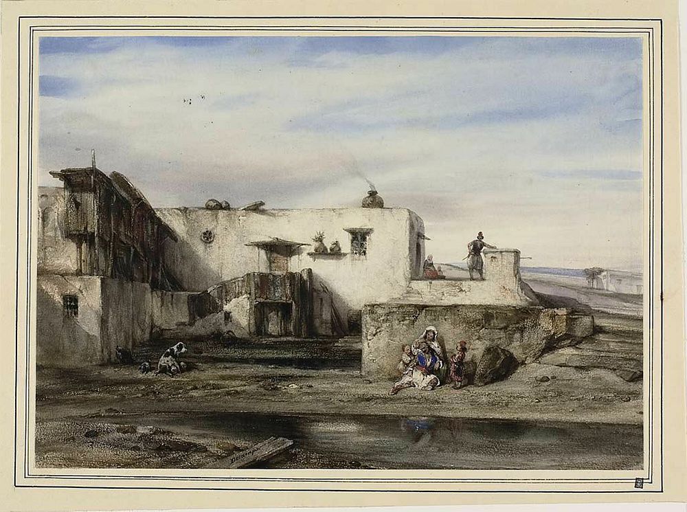 Greek Village by Alexandre Gabriel Decamps