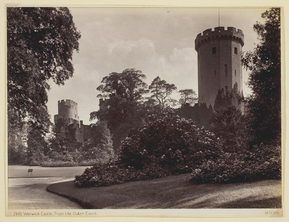 Warwick Castle, from the Outer Court by Francis Bedford