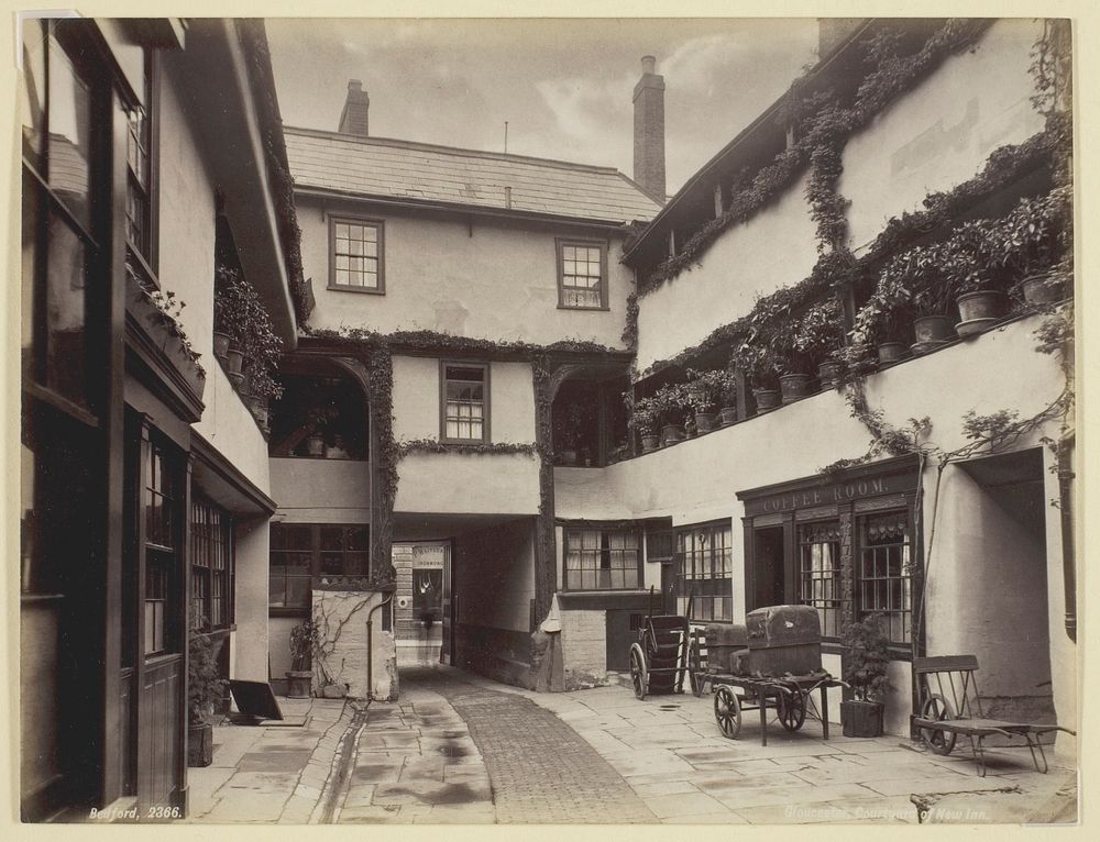 Gloucester, Courtyard of New Inn by Francis Bedford