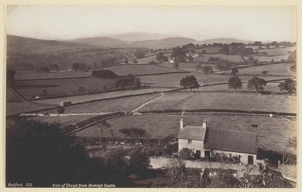 Vale of Clwyd from Denbigh Castle by Francis Bedford
