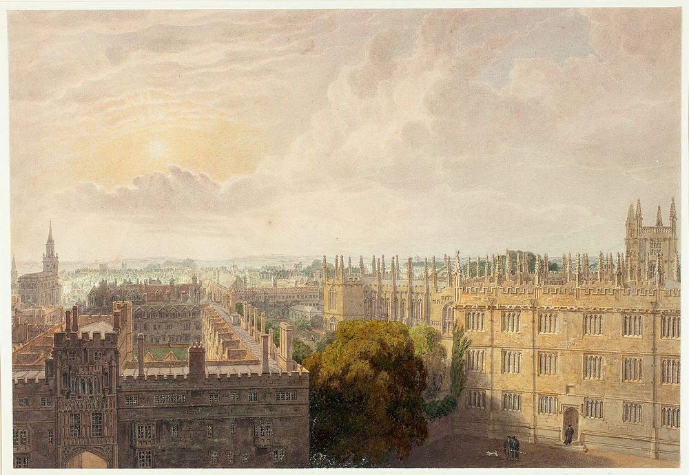View From Radcliffe Library by Frederick MacKenzie