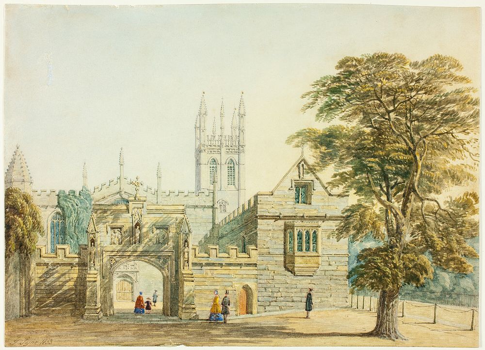 Magdalen College and Tower, Oxford by George Pyne